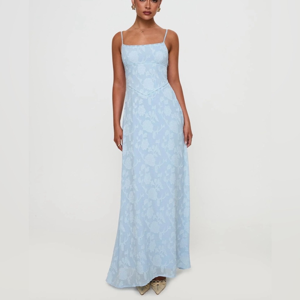 Princess Polly NWOT south of france maxi dress blue.
